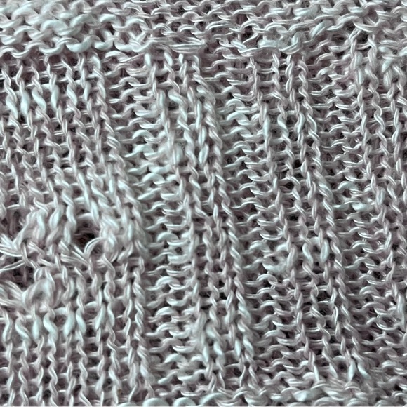 Two One Two 212 New York Open Knit Cardigan Crochet Boho Pink Hippie Beach XL - Picture 9 of 9